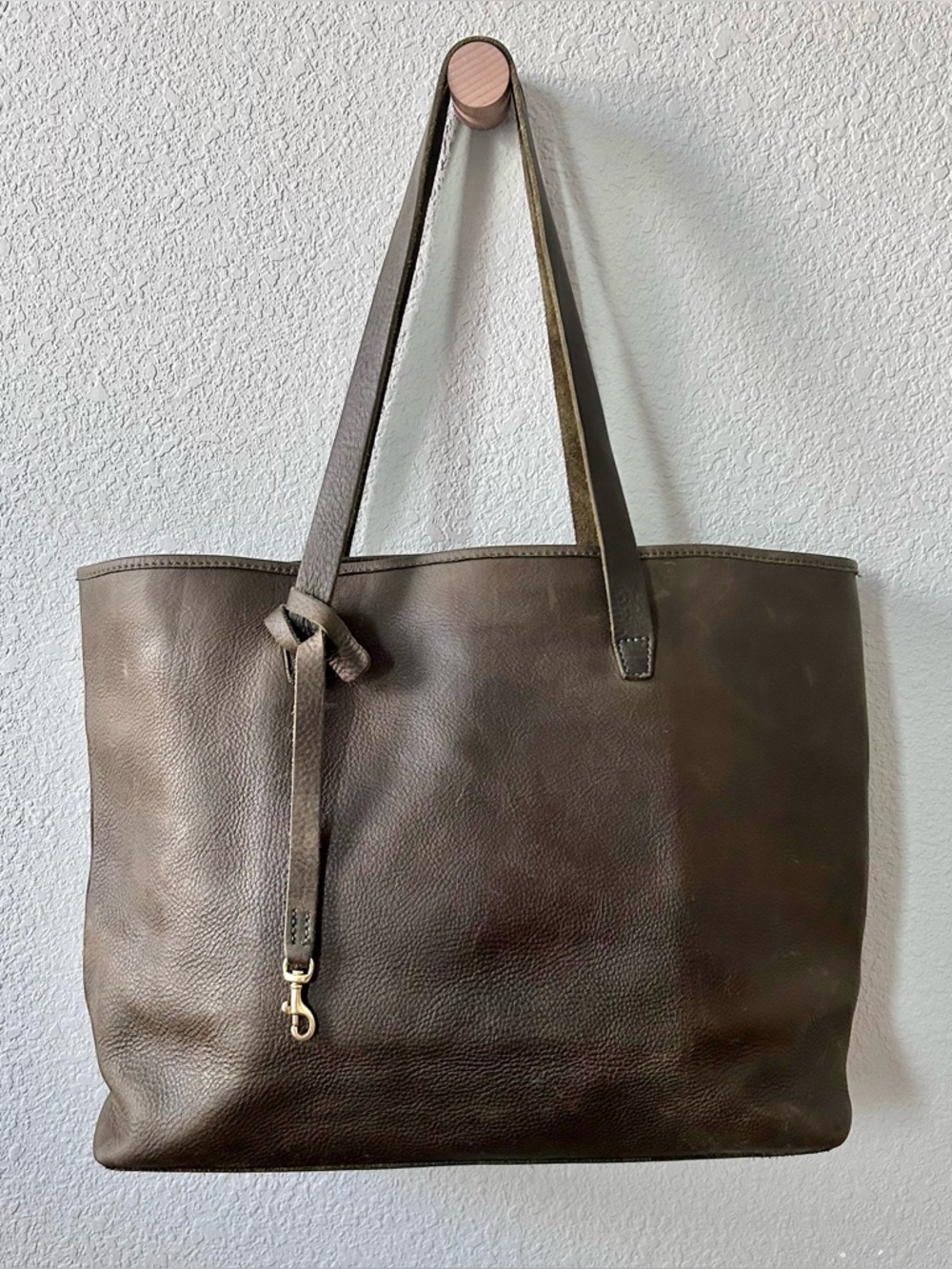 WP Standard The Oversized Leather Tote Bag Olive Green